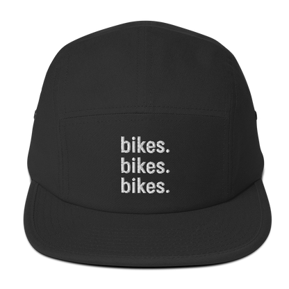 bikes.bikes.bikes. five panel hat